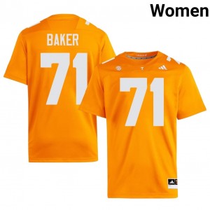 Orange Ed Baker #71 Volunteers Jersey | Women High School Football Fresh Embroidery 35969590