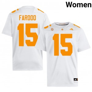 Edrees Farooq #15 UT Vols Jersey | Exclusive White College Football Women Stitched 55150599