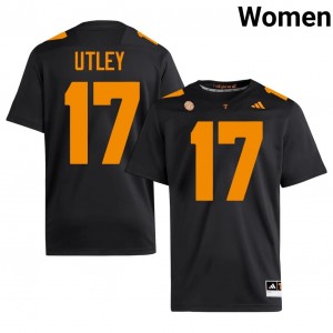 Elite Thread Ethan Utley #17 Tennessee Black Jersey | Women University Football Stitch Fan Gear 74059516