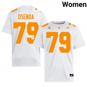 White Gabriel Osenda #79 Volunteers Jersey | Women High School Football Moisture Wicking Stitched 36645059