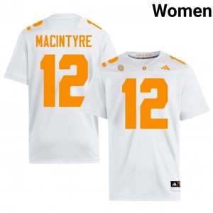 George MacIntyre #12 Tennessee Volunteers Jersey | Gameday White College Football Women Stitched 27668552