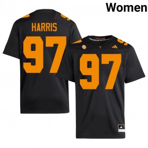 Tennessee Volunteers Hezekiah Harris #97 Black Jersey | Pro Cut Stitch NCAA Football Women Apparel 34065512