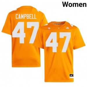 Orange Isaiah Campbell #47 Volunteers Jersey | Women High School Football Fresh Embroidery 53967933