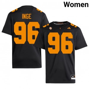 #96 Isaiah Inge UT Volunteers Black Jersey | Elite Swen Women Player Football Gear 35151665