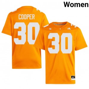 Orange JaColby Cooper #30 Volunteers Jersey | Women High School Football Fresh Embroidery 81246799