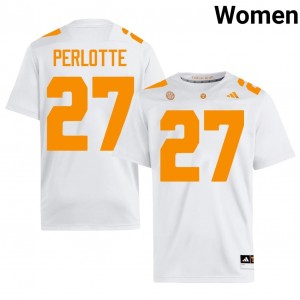 Jadon Perlotte #27 Tennessee Volunteers Jersey | Gameday White College Football Women Stitched 86335345
