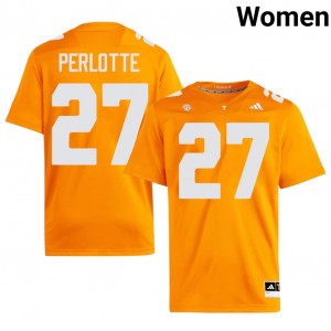 Top-Tier Jadon Perlotte #27 Vols Orange Jersey | Women University Football Embroidery Fan Gear 90762726