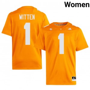 Vols Jason Witten #1 Orange Jersey | Essential Embroidery NCAA Football Women Apparel 34507030