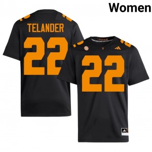 #22 Jeremiah Telander UT Volunteers Black Jersey | Classic Swen Women Player Football Gear 52526275