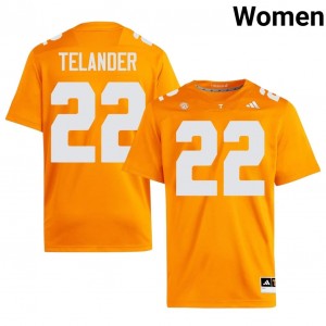 Jeremiah Telander #22 UT Vols Jersey | Exclusive Orange College Football Women Embroidery 74401347