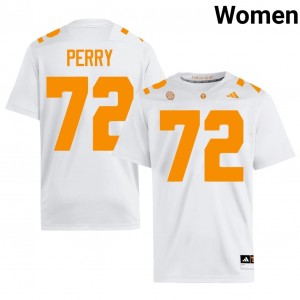 White Jesse Perry #72 Volunteers Jersey | Women High School Football Limited Stitched 78091575