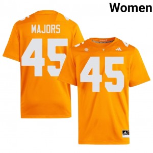 Orange Johnny Majors #45 Volunteers Jersey | Women High School Football Moisture Wicking Embroidery 44821348