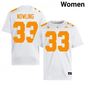Vols Jordan Norman #33 White Jersey | Premium Stitched NCAA Football Women Apparel 32877727