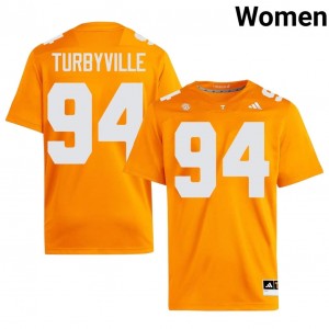 #94 Josh Turbyville UT Volunteers Orange Jersey | Elite Embroidery Women Player Football Gear 87806309