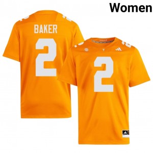 Top-Tier Justin Baker #2 Vols Orange Jersey | Women University Football Embroidery Fan Gear 61004712