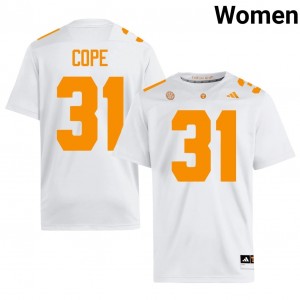 #31 Lane Cope UT Volunteers White Jersey | Alumni Stitched Women Player Football Gear 41993038