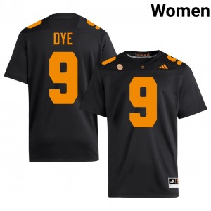 Tennessee Volunteers Mariyon Dye #9 Black Jersey | Genuine Stitch NCAA Football Women Apparel 21014013