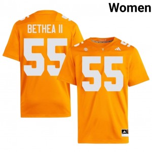 #55 Mike Bethea II UT Volunteers Orange Jersey | Classic Embroidery Women Player Football Gear 91803656