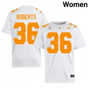 Tennessee Volunteers Nathan Roberts #36 White Jersey | Pro Cut Stitched NCAA Football Women Apparel 64104730