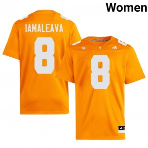 Orange Nico Iamaleava #8 Volunteers Jersey | Women High School Football Licensed Embroidery 44041194