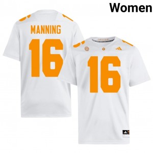 #16 Peyton Manning UT Volunteers White Jersey | Authentic Stitched Women Player Football Gear 32552465