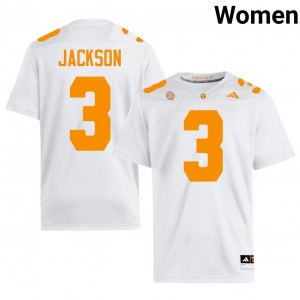 White Radarious Jackson #3 Volunteers Jersey | Women High School Football Licensed Stitched 15582043