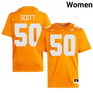 Vols Ryan Scott #50 Orange Jersey | Essential Embroidery NCAA Football Women Apparel 85888543