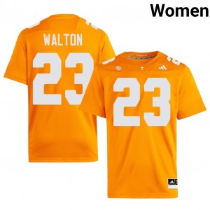 Officially Licensed Sidney Walton #23 Tennessee Orange Jersey | Women University Football Embroidery Fan Gear 17627130
