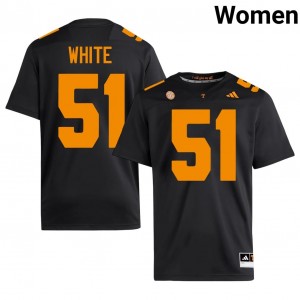 Vols TJ White #51 Black Jersey | Essential Swen NCAA Football Women Apparel 57188842
