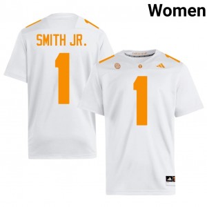 #1 Travis Smith Jr. UT Volunteers White Jersey | Authentic Stitched Women Player Football Gear 58328634