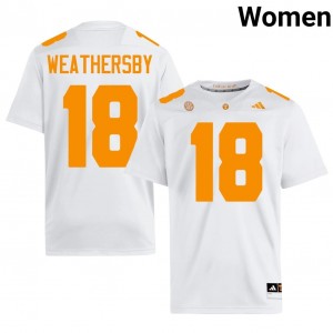 Vols Tyree Weathersby #18 White Jersey | Premium Stitched NCAA Football Women Apparel 43834782
