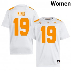 Top-Tier Tyreek King #19 Vols White Jersey | Women University Football Stitched Fan Gear 28085840