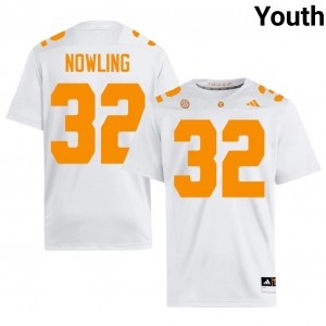 Vols Bill Nowling #32 White Jersey | Premium Stitched NCAA Football Youth Apparel 70427409