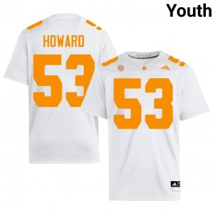 #53 Blake Howard UT Volunteers White Jersey | Authentic Stitched Youth Player Football Gear 29230087