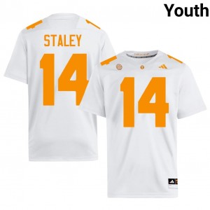 Braylon Staley #14 Tennessee Volunteers Jersey | Iconic White College Football Youth Stitched 55199448