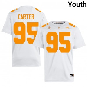 Breeze Carter #95 Tennessee Volunteers Jersey | Iconic White College Football Youth Stitched 40808102