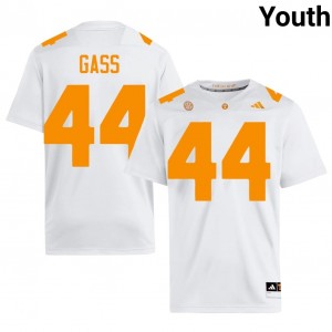 Top-Tier Christian Gass #44 Vols White Jersey | Youth University Football Stitched Fan Gear 44978908