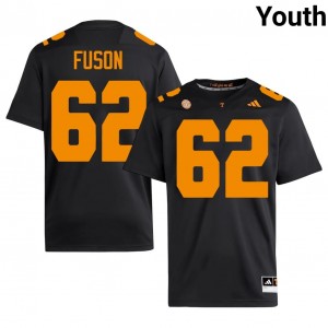 Durable Clyde Fuson #62 Vols Black Jersey | Youth University Football Swen Fan Gear 67111069