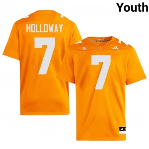 Tennessee Volunteers Condredge Holloway #7 Orange Jersey | Genuine Embroidery NCAA Football Youth Apparel 96309953
