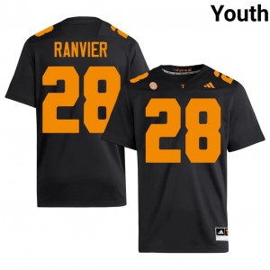 Black Cooper Ranvier #28 Volunteers Jersey | Youth High School Football Fresh Swen 79778962