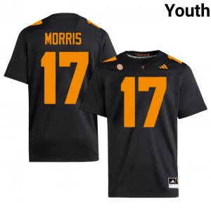 Black Daune Morris #17 Volunteers Jersey | Youth High School Football Licensed Stitch 89011398