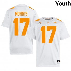 #17 Daune Morris UT Volunteers White Jersey | Elite Stitched Youth Player Football Gear 17660283