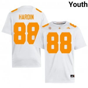 White Deon Hardin #88 Volunteers Jersey | Youth High School Football Limited Stitched 47530352