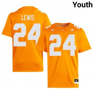 Dylan Lewis #24 UT Vols Jersey | Pro-Grade Orange College Football Youth Embroidery 20317791