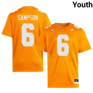 Tennessee Volunteers Dylan Sampson #6 Orange Jersey | Pro Cut Embroidery NCAA Football Youth Apparel 61465417