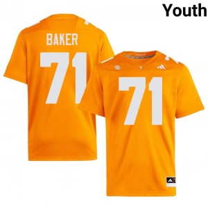 Tennessee Volunteers Ed Baker #71 Orange Jersey | Genuine Embroidery NCAA Football Youth Apparel 48380343