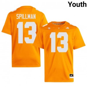 Edwin Spillman #13 Tennessee Volunteers Jersey | Gameday Orange College Football Youth Embroidery 95423498