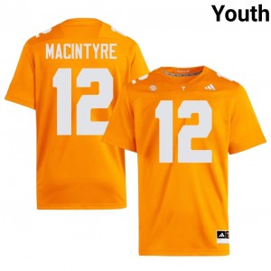#12 George MacIntyre UT Volunteers Orange Jersey | Authentic Embroidery Youth Player Football Gear 15395066
