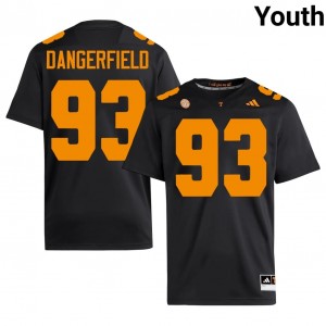 Black Grady Dangerfield #93 Volunteers Jersey | Youth High School Football Fresh Swen 20996652