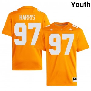 #97 Hezekiah Harris UT Volunteers Orange Jersey | Classic Embroidery Youth Player Football Gear 41687017